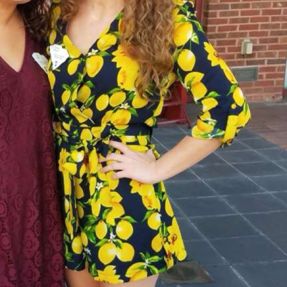 Citrus Print Romper